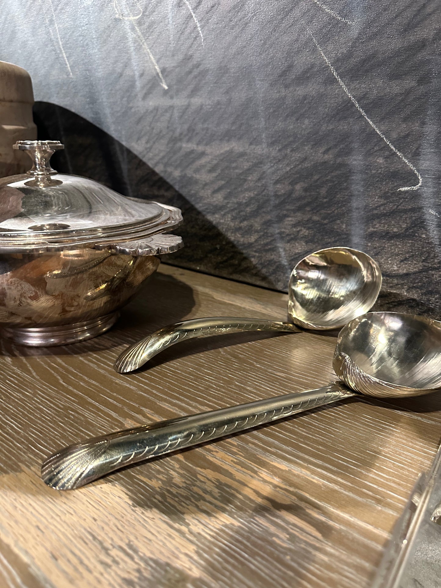 Silver Shell Serving Spoon