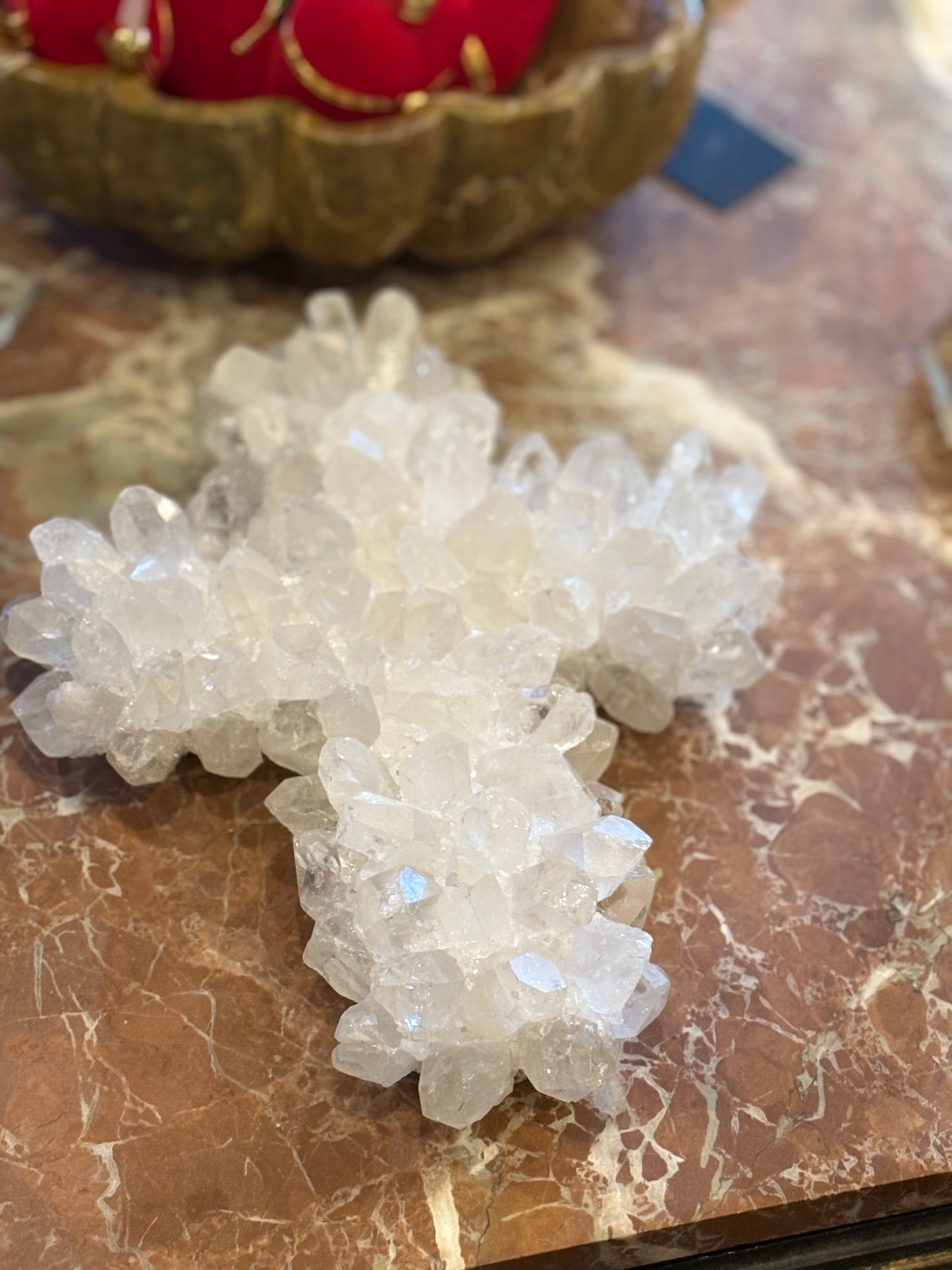 Small White Crystal Cross