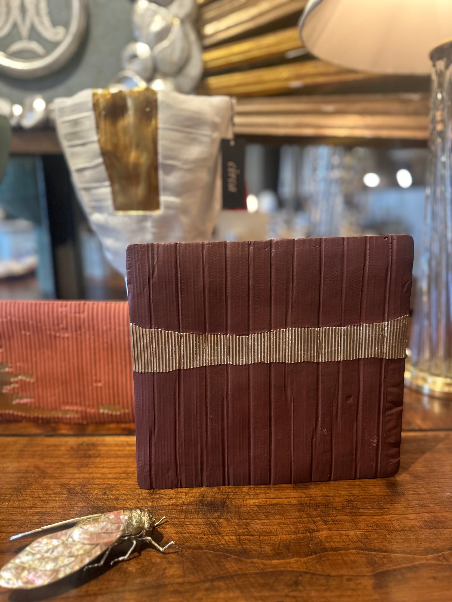 Quadro Vase with Gold Insert I