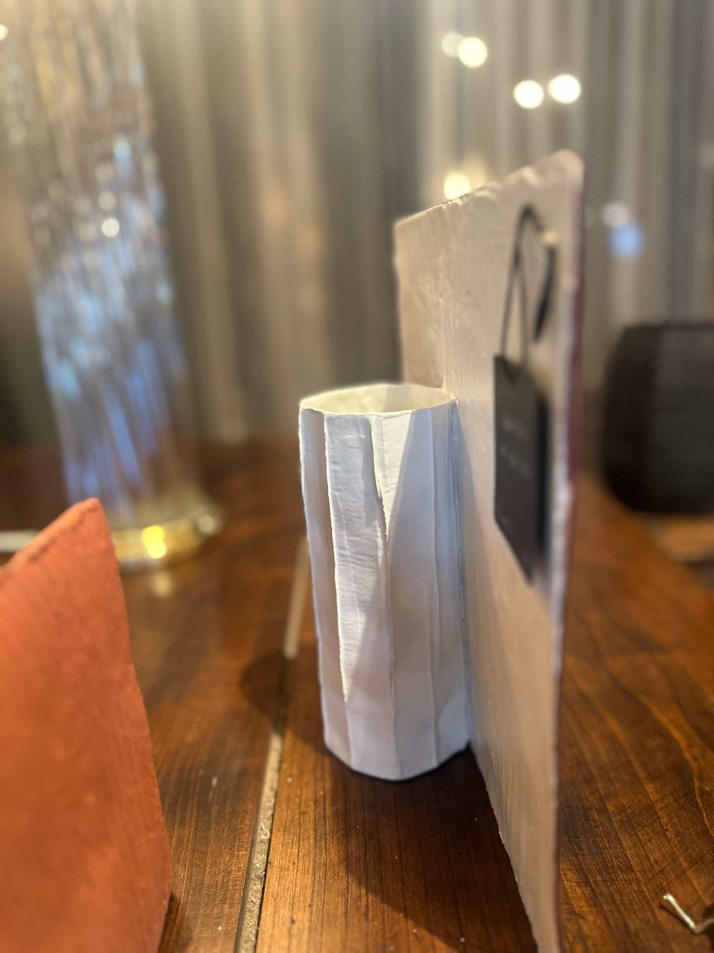 Quadro Vase with Gold Insert II