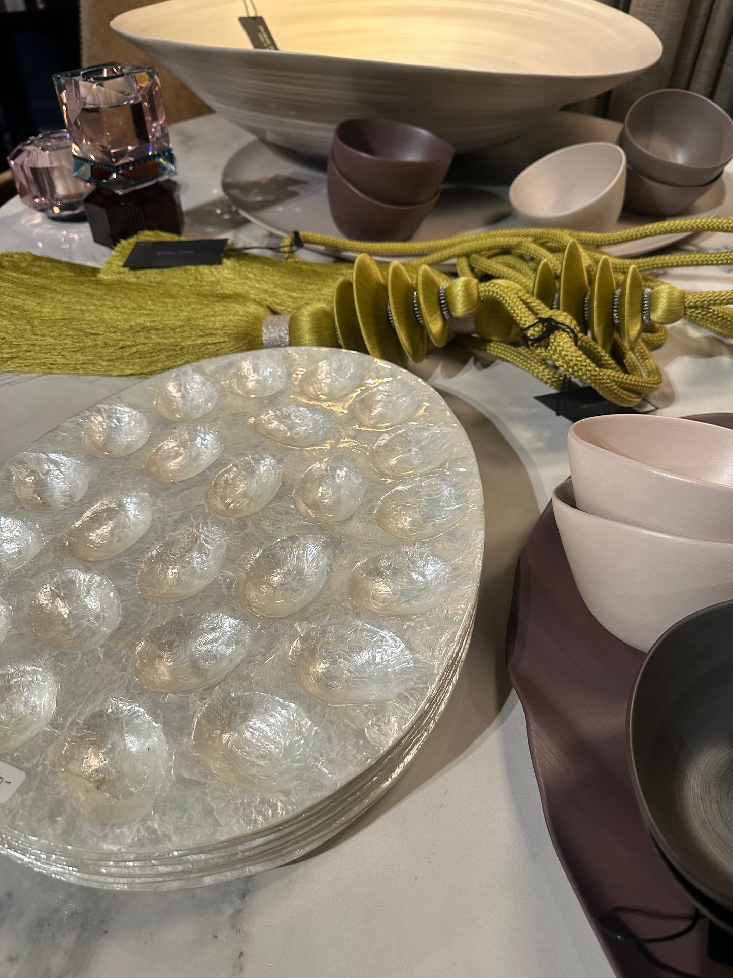 Capiz Deviled Egg Plate