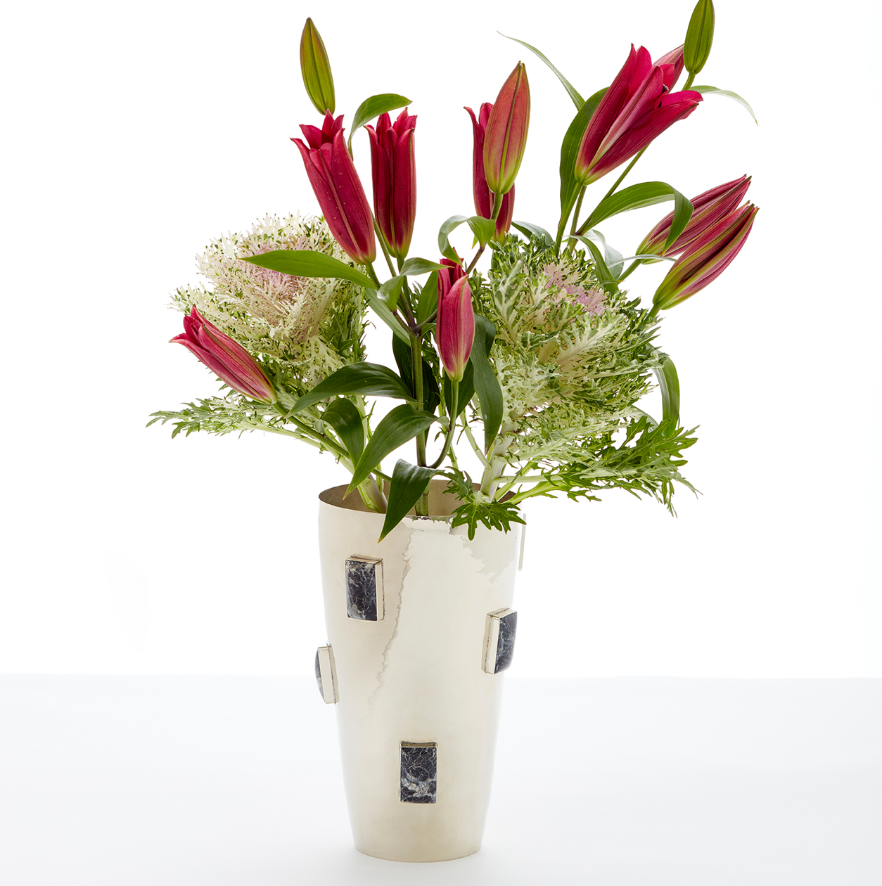 Glacier Onyx Tall Flower Vase