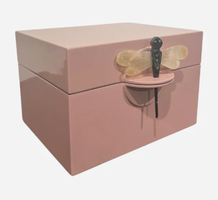 XL Dusty Rose Lacquered Jewelry Box