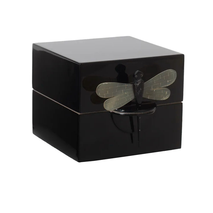 Small Black Lacquered Jewelry Box