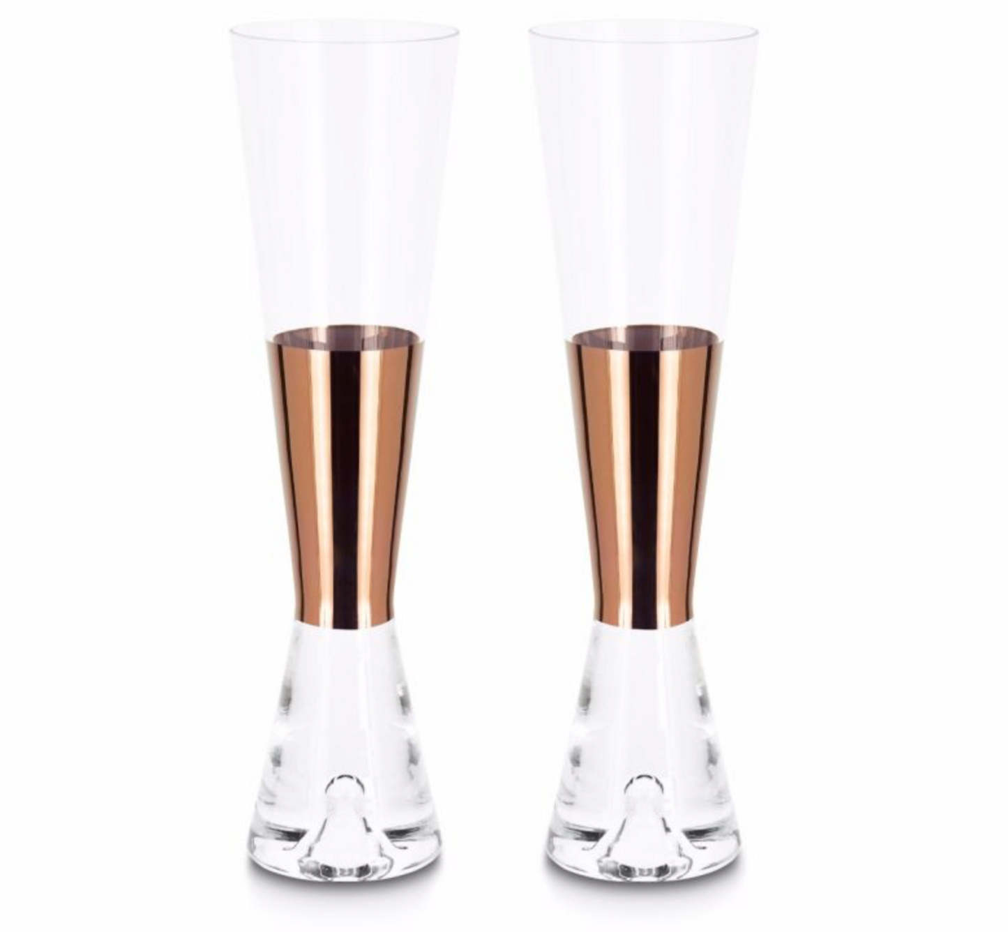 Tank Champagne Glasses - Copper