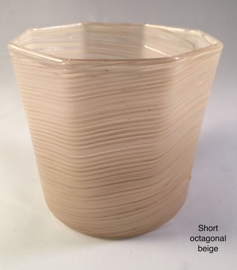 Pair of Beige Short Octagonal Glasses