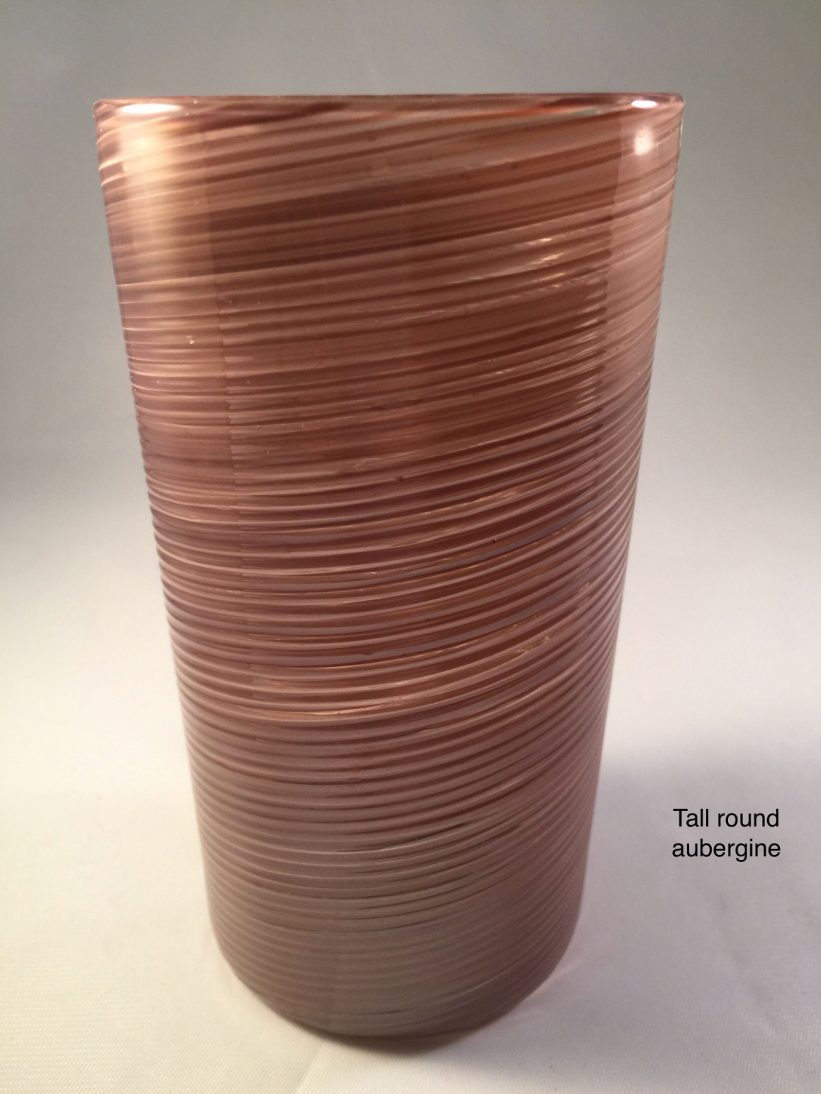 Pair of Aubergine Round Tall Glasses