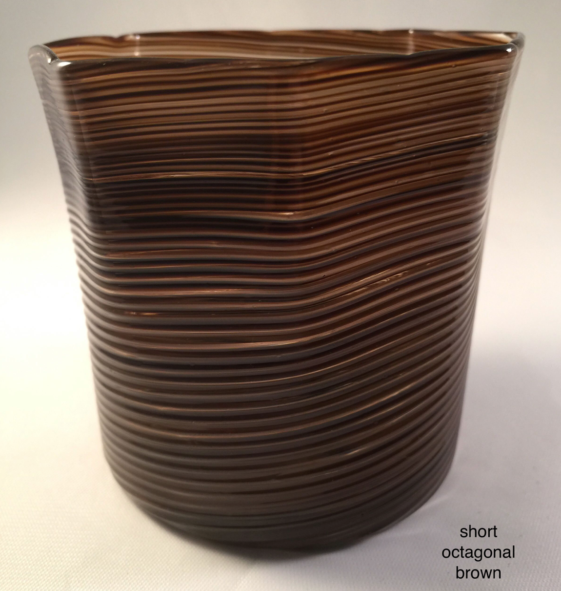 Pair of Brown Short Octagonal Glasses