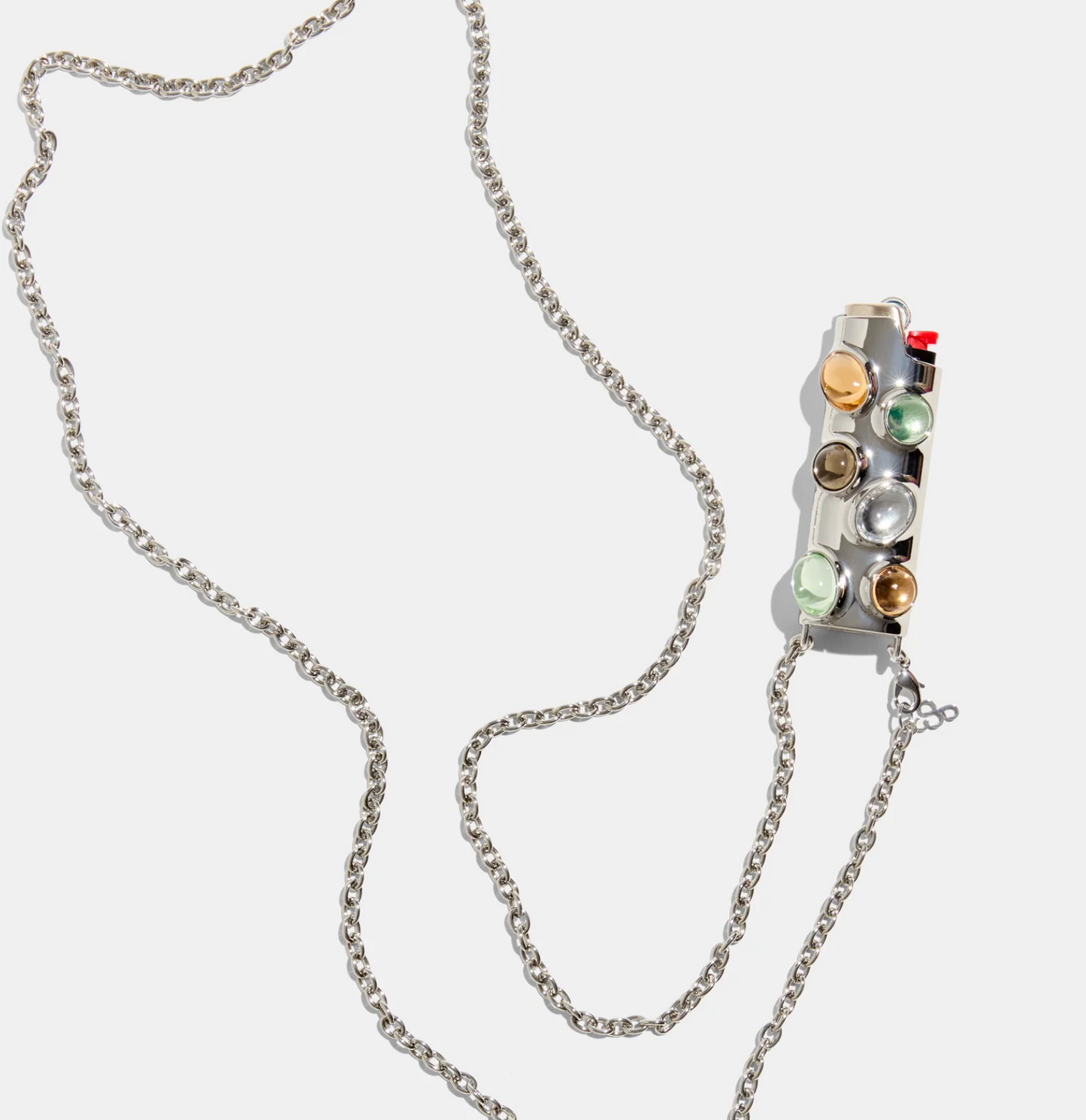 Gemstoned Crossbody Lighter Case in Khaki