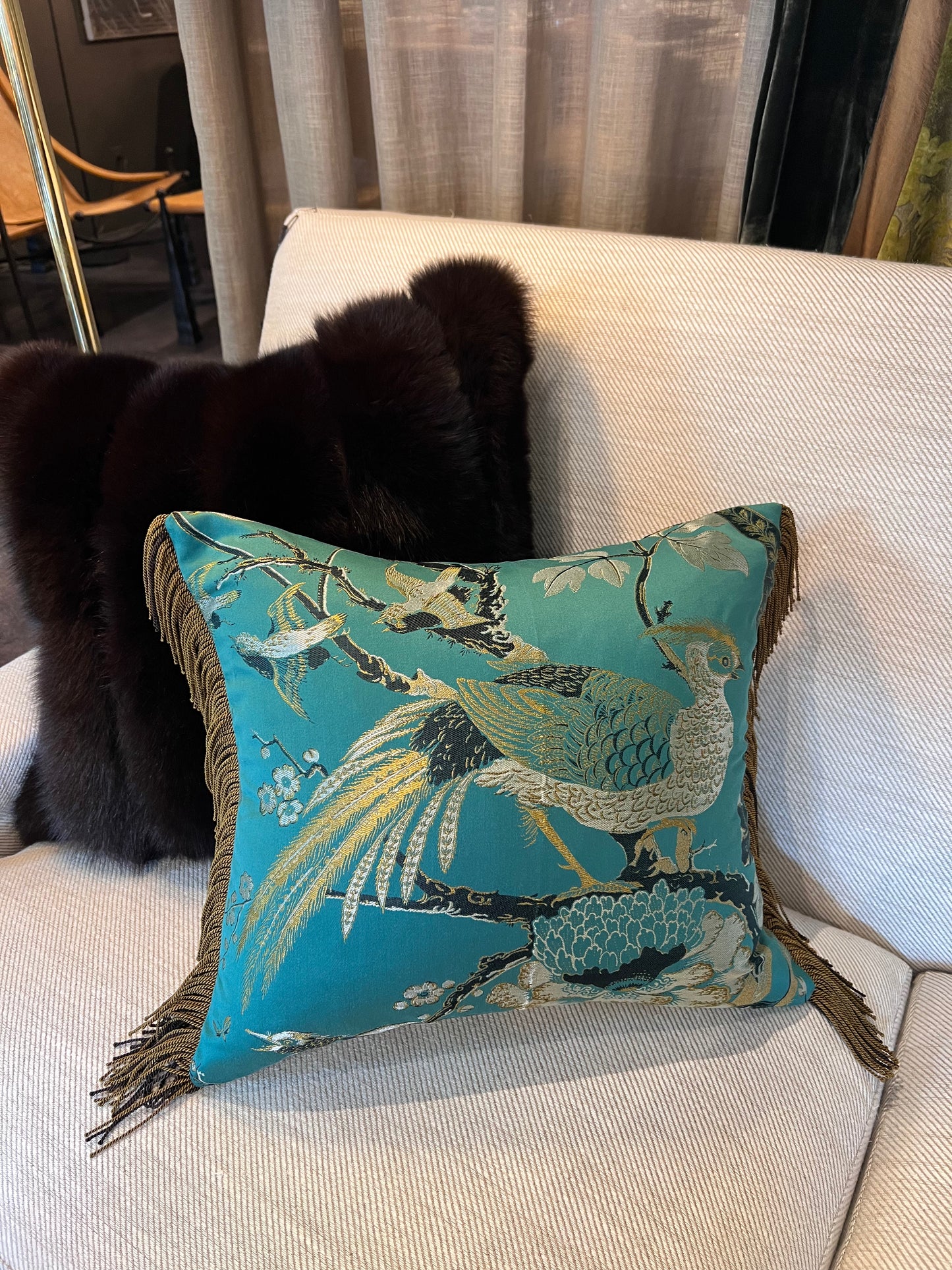Silkbird Jacquard Custom Pillow with Fringe