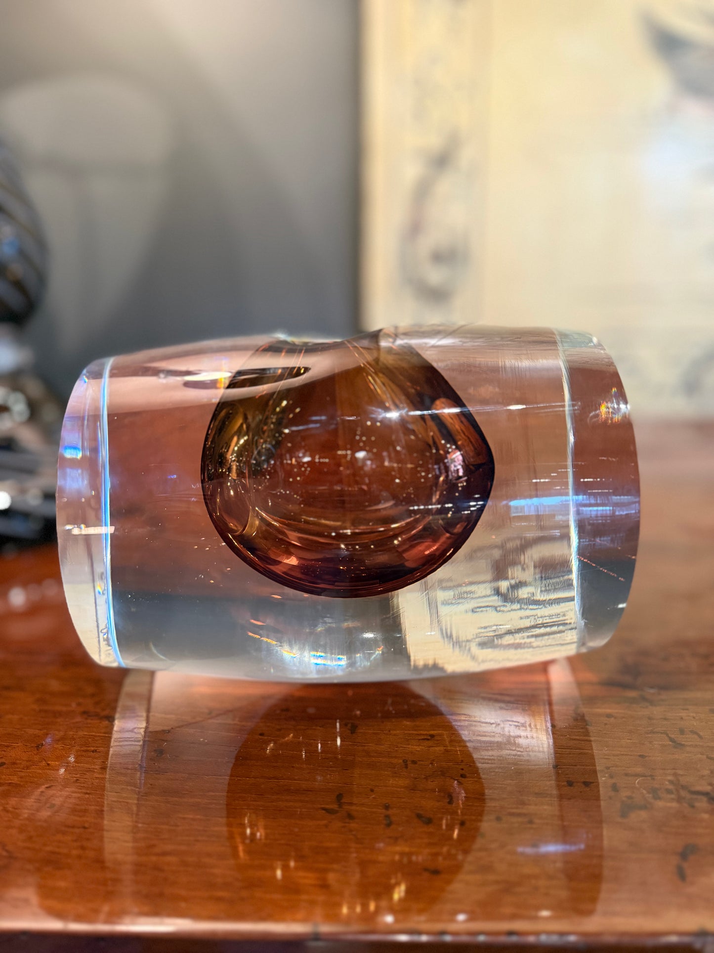 Glass Pillow Stem Vase