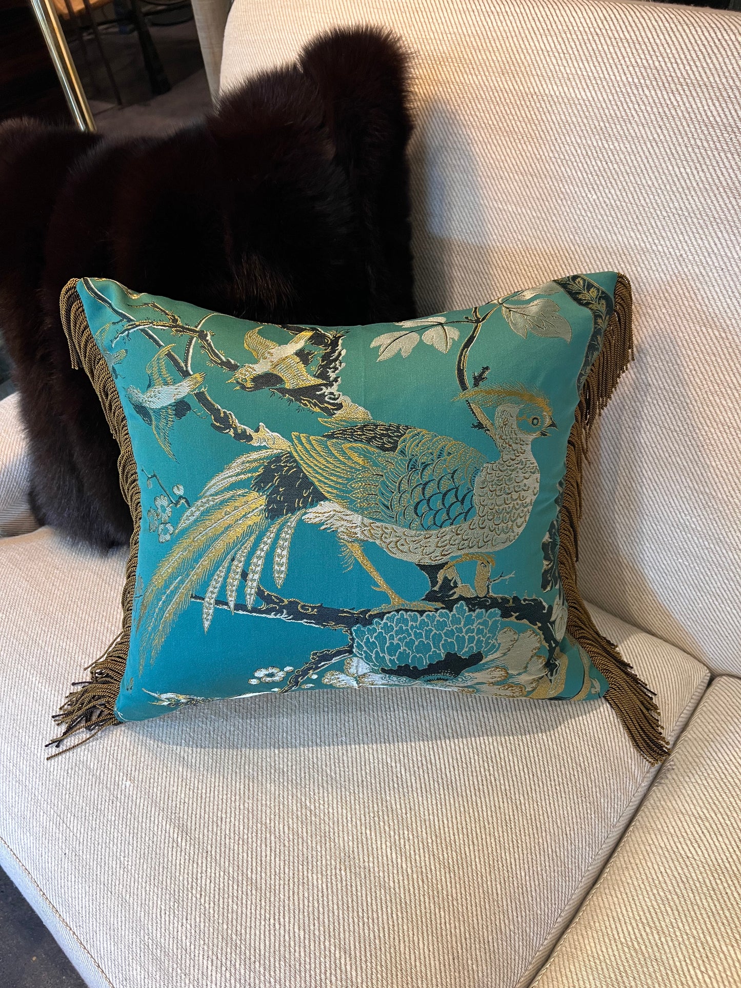 Silkbird Jacquard Custom Pillow with Fringe
