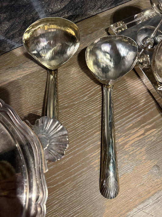 Silver Shell Serving Spoon