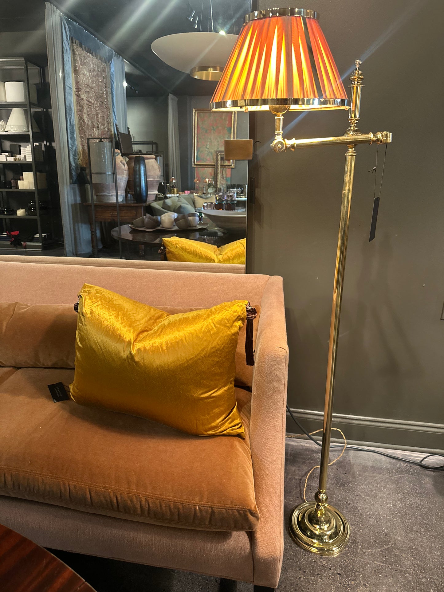 Parisian Brass Floor Lamp
