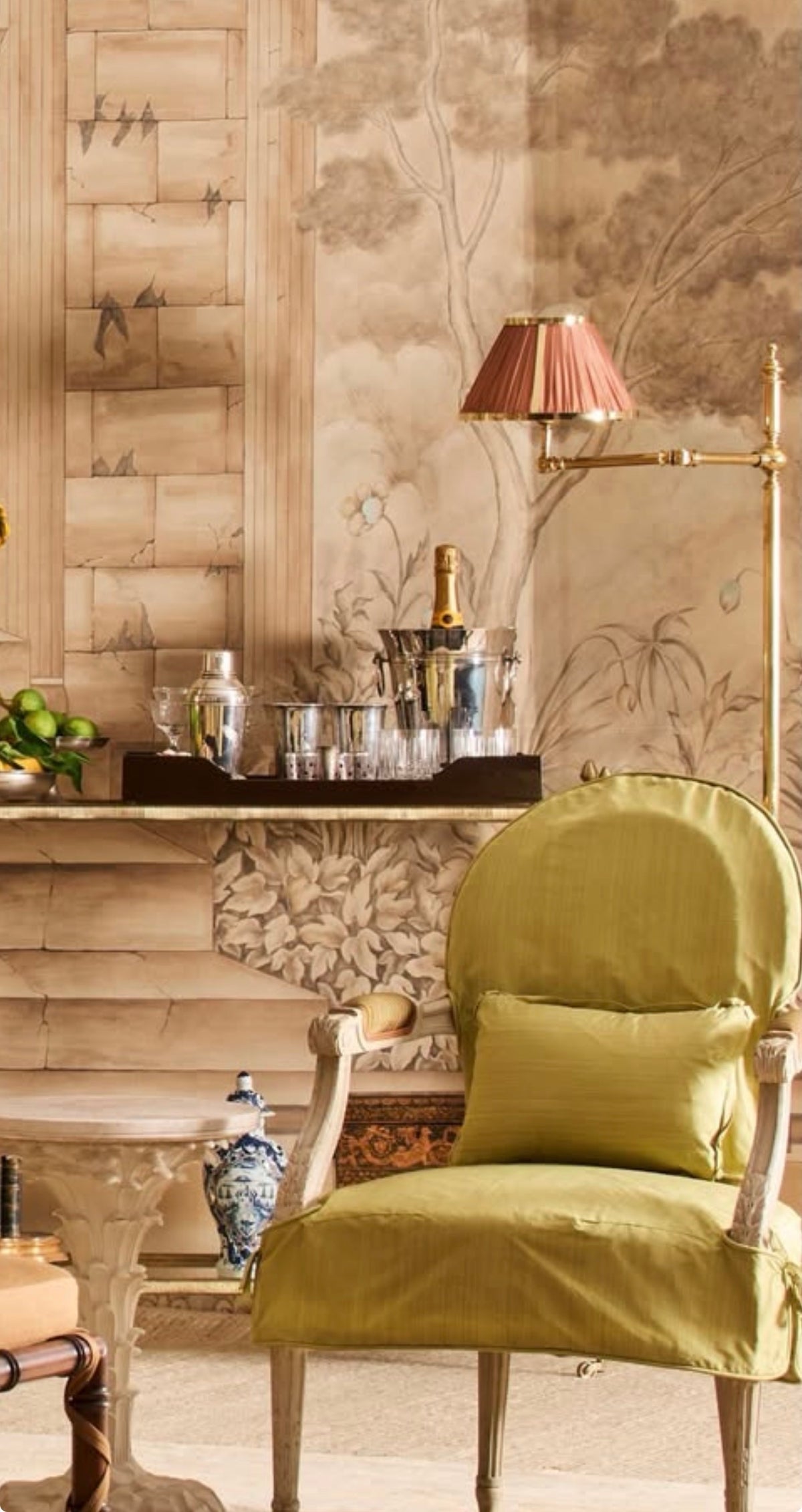 Parisian Brass Floor Lamp