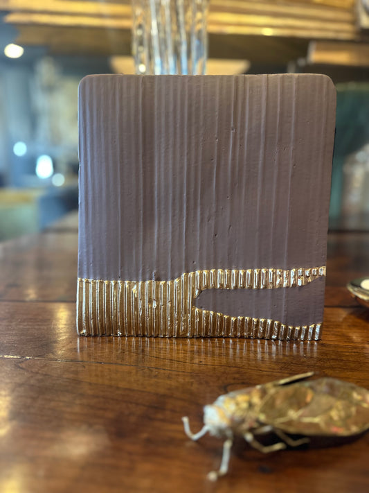 Quadro Vase with Gold Insert III