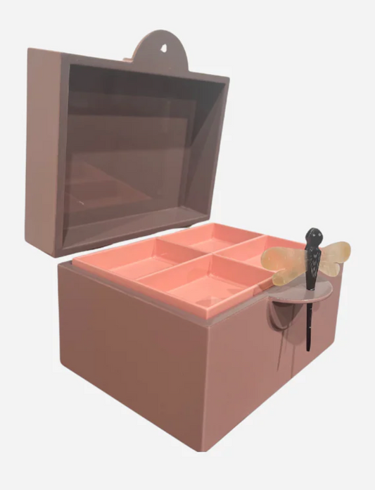 XL Dusty Rose Lacquered Jewelry Box