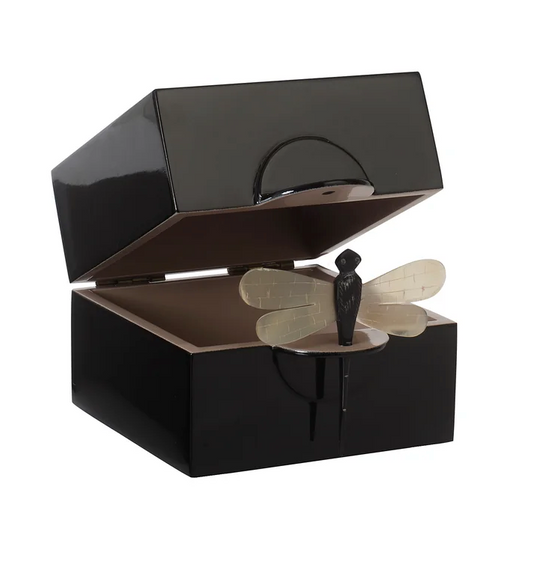 Small Black Lacquered Jewelry Box