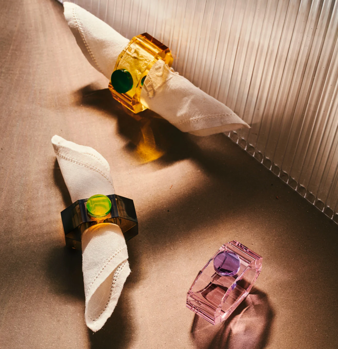 Pair of Shelby Napkins in Yellow/Green