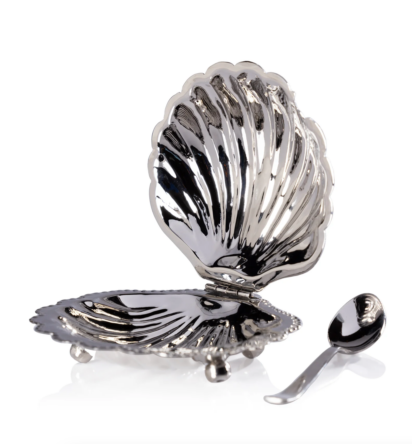 Silver Shell Serving Dish