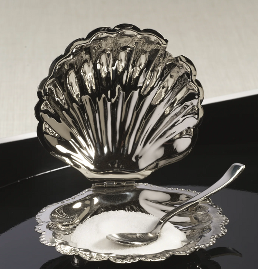 Silver Shell Serving Dish