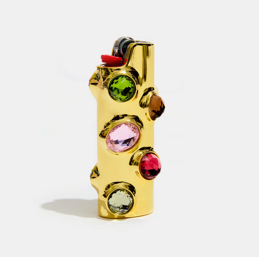 Gemstoned Lighter Case in Peony